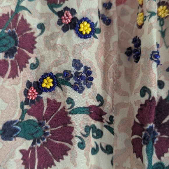 Anthropologie Banuni By Jyoti Botanique Pink Maxi Dress 10 - Picture 6 of 11